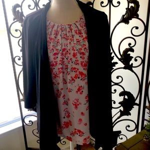 Calvin Klein white blouse with pink flowers